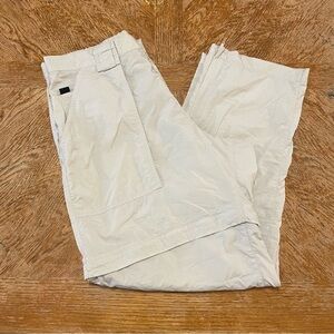 Rei pants Womens size 14P Convertible Cargo  Shorts Nylon UPF 50+ Hiking Tan.